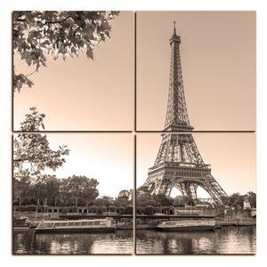 Obraz na plátně - Eiffel Tower - čtverec 3110FD (60x60 cm)