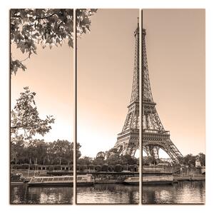 Obraz na plátně - Eiffel Tower - čtverec 3110FB (75x75 cm)