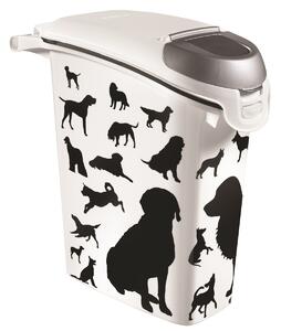 Curver PET 210341 Kontejner na krmivo černobílý 10kg