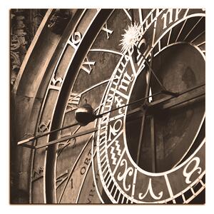Obraz na plátně - Pražský orloj - čtverec 3113FA (50x50 cm)