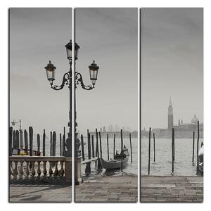 Obraz na plátně - Velký kanál a gondoly v Benátkách - čtverec 3114QB (75x75 cm)
