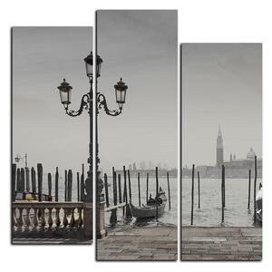 Obraz na plátně - Velký kanál a gondoly v Benátkách - čtverec 3114QC (75x75 cm)
