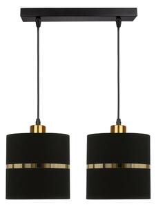 Černé závěsné svítidlo s textilním stínidlem ø 15 cm Assam – Candellux Lighting