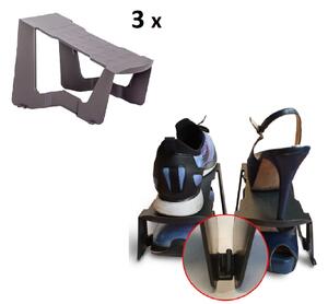 ARTPLAST Flip Flap U22TO-KIT Organizér na boty šedohnědý, 3 ks