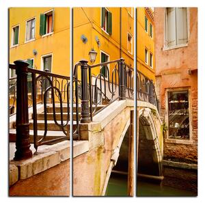 Obraz na plátně - Malý most v Benátkách - čtverec 3115B (75x75 cm)