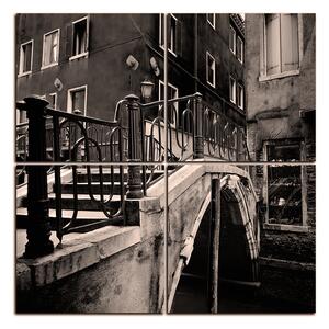 Obraz na plátně - Malý most v Benátkách - čtverec 3115FE (100x100 cm)