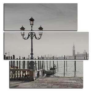 Obraz na plátně - Velký kanál a gondoly v Benátkách - čtverec 3114QD (75x75 cm)