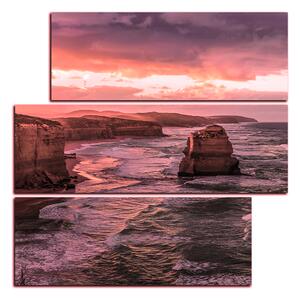 Obraz na plátně - Pobřeží Tichého oceánu - čtverec 3118FD (105x105 cm)