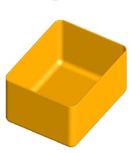 ARTPLAST Box do zásuvek a organizérů, 117x90x64mm, žlutý