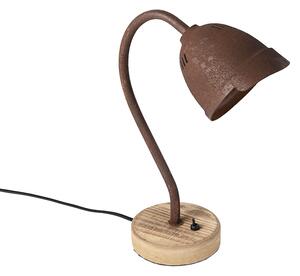 Venkovská stolní lampa rezavě hnědá - Rax