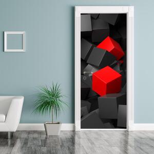 Fototapeta na dveře - Dvě červené kostky (95x205cm)