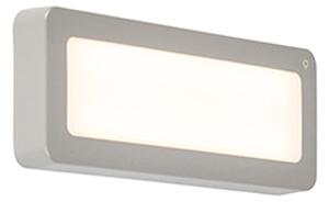 Moderní obdélníkové venkovní nástěnné svítidlo šedé včetně LED - Prim