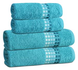 Modrý bavlněný ručník 50x100 cm Darwin – My House