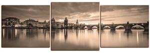 Obraz na plátně - Karlův most - panoráma 5111HD (150x50 cm)