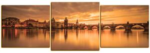 Obraz na plátně - Karlův most - panoráma 5111FD (150x50 cm)