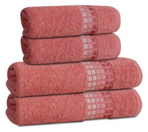 Růžový bavlněný ručník 50x100 cm Darwin – My House