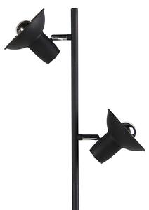 Designová stojací lampa černá se zlatými 2 světly - Avril