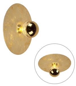 Moderní nástěnná lampa zlatá 30cm - Disque