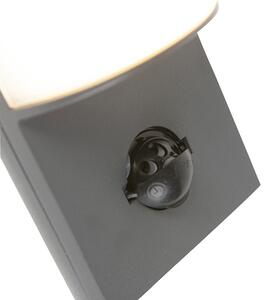 Moderní venkovní nástěnná lampa tmavě šedá s pohybovým senzorem - Harry