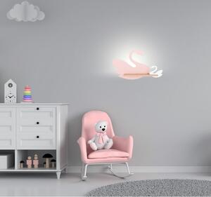 Bílo-růžové dětské svítidlo Swan – Candellux Lighting