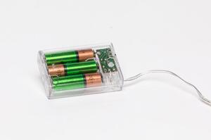 Bílý světelný řetěz na baterie s LED žárovkami LUKKA, 30 světýlek