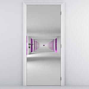 Fototapeta na dveře - Tunel s fialovým nebem (95x205cm)