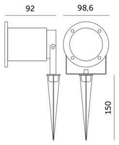 LED RGBW Stmívatelná venkovní lampa BLAKE 1xGU10/4,8W/230V IP65 + dálkové ovládání