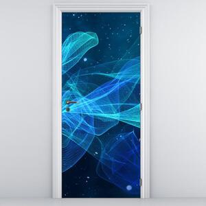 Fototapeta na dveře - Modrá abstrakce (95x205cm)