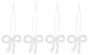 COOEE Design Sada stříbrných ozdob Ribbon Steel - 4 ks CED507