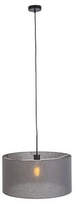 Moderní závěsná lampa černá se šedým odstínem 50 cm - Combi 1