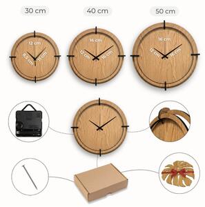 3D Nástěnné hodiny Zlatý dub, tiché, moderní | SENTOP HDF0601-OAK