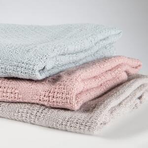 Růžová pletená dětská deka z bio bavlny 80x80 cm Lil Planet – Roba