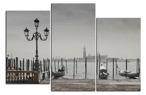 Obraz na plátně - Velký kanál a gondoly v Benátkách 1114QD (105x70 cm)