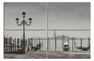 Obraz na plátně - Velký kanál a gondoly v Benátkách 1114QE (90x60 cm)