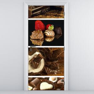 Fototapeta na dveře - čokoládové bonbóny (95x205cm)