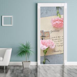 Fototapeta na dveře - dopis s květinou (95x205cm)