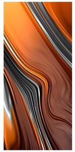 Fototapeta na dveře - oranžová abstrakce (95x205cm)