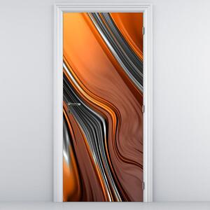 Fototapeta na dveře - oranžová abstrakce (95x205cm)