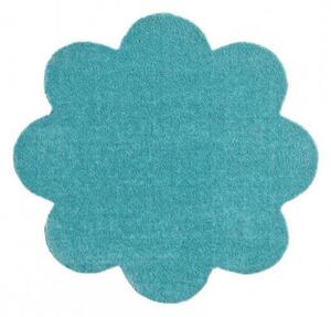 Hanse Home Collection koberce Protiskluzová rohožka Soft & Clean 102455 kytka Modrá - 67x67 tvar kytka cm