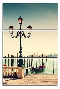 Obraz na plátně - Velký kanál a gondoly v Benátkách - obdélník 7114B (90x60 cm )