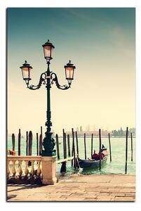 Obraz na plátně - Velký kanál a gondoly v Benátkách - obdélník 7114A (90x60 cm )