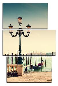Obraz na plátně - Velký kanál a gondoly v Benátkách - obdélník 7114C (105x70 cm)