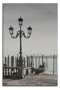 Obraz na plátně - Velký kanál a gondoly v Benátkách - obdélník 7114QA (120x80 cm)
