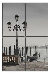 Obraz na plátně - Velký kanál a gondoly v Benátkách - obdélník 7114QD (120x80 cm)