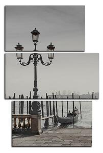 Obraz na plátně - Velký kanál a gondoly v Benátkách - obdélník 7114QC (120x80 cm)