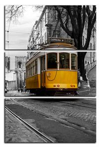 Obraz na plátně - Historická tramvaj v centru Lisabonu - obdélník 7116B (90x60 cm )