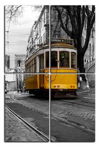 Obraz na plátně - Historická tramvaj v centru Lisabonu - obdélník 7116D (90x60 cm)