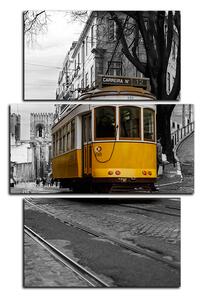 Obraz na plátně - Historická tramvaj v centru Lisabonu - obdélník 7116C (120x80 cm)