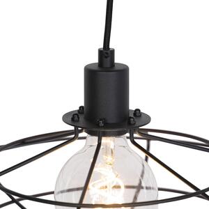 Vintage závěsná lampa černá 37 cm - Laurent