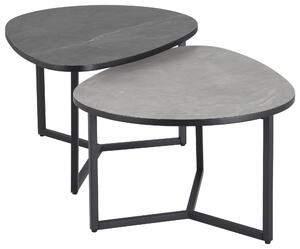 SADA KONFERENČNÍCH STOLKŮ, světle šedá, tmavě šedá, kov, kompozitní dřevo, 83/40/36,5/59 cm MID.YOU - Konferenční stolky, Online Only